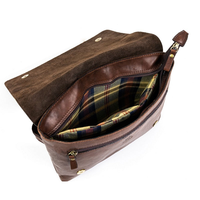 Leather Messenger Bag - A Room with a View