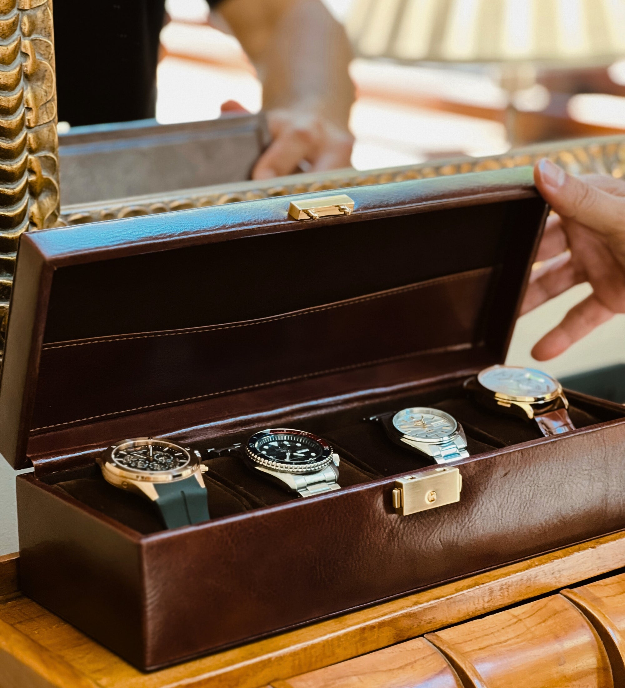 Leather Watch Box, Watch Organiser - Herzog