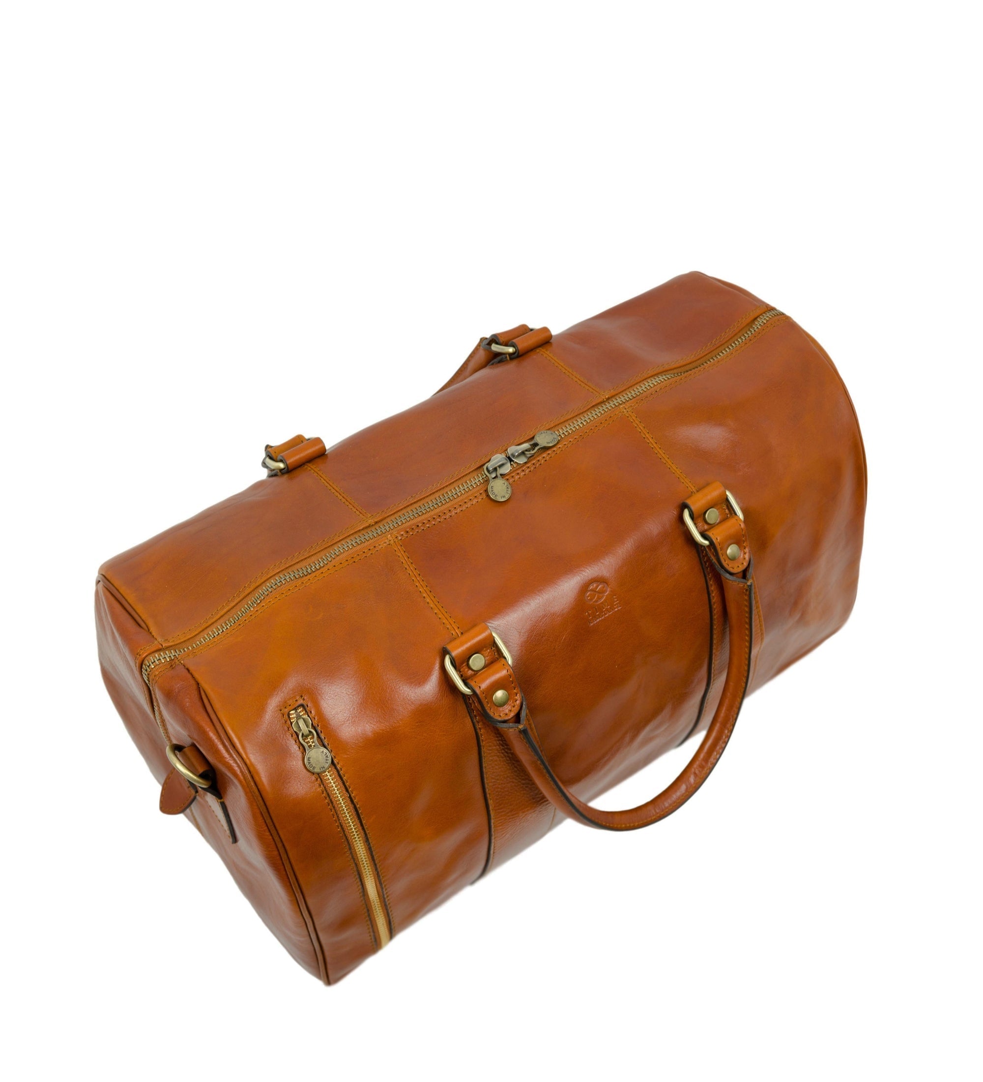 Full Grain Italian Leather Duffel Bag - Wise Children