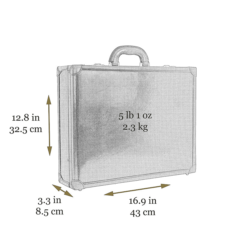 Small Leather Attach Case Briefcase - The House of Mirth