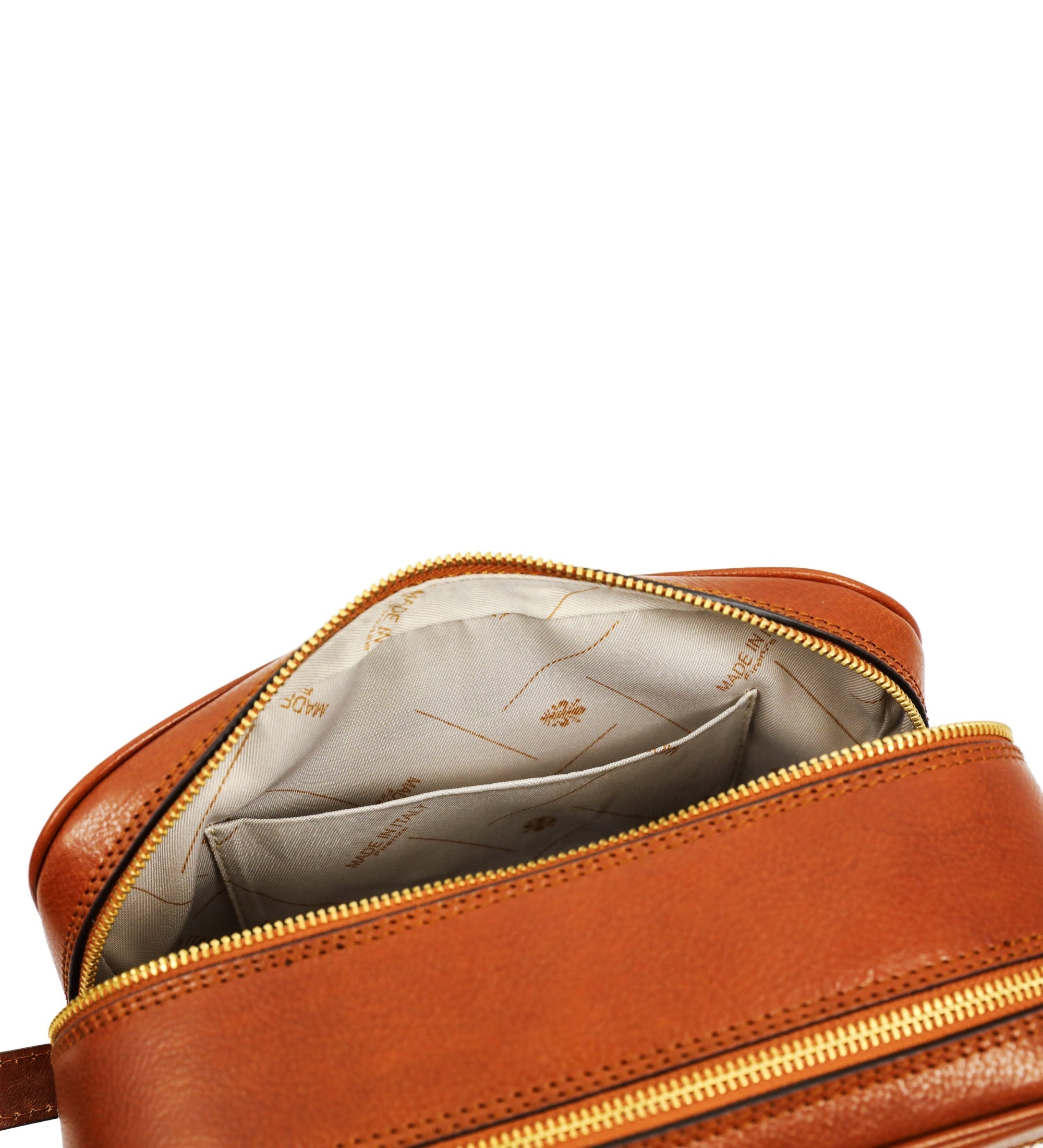 Unisex Full Grain Italian Leather Cosmetic Bag - All the Kings Men