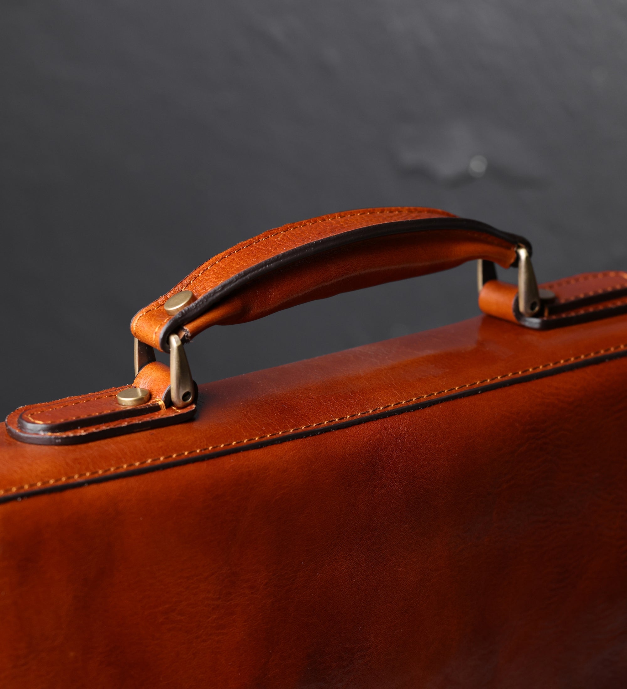 Full Grain Italian Leather Briefcase - Illusions