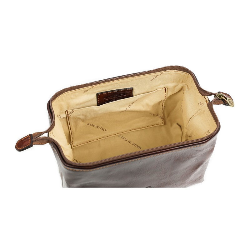 Small Leather Toiletry Bag - Four Past Midnight Accessories Time Resistance   