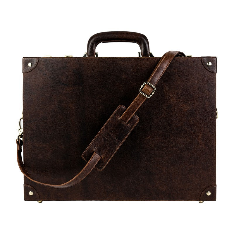Large Leather Attach Case Briefcase - Parade's End
