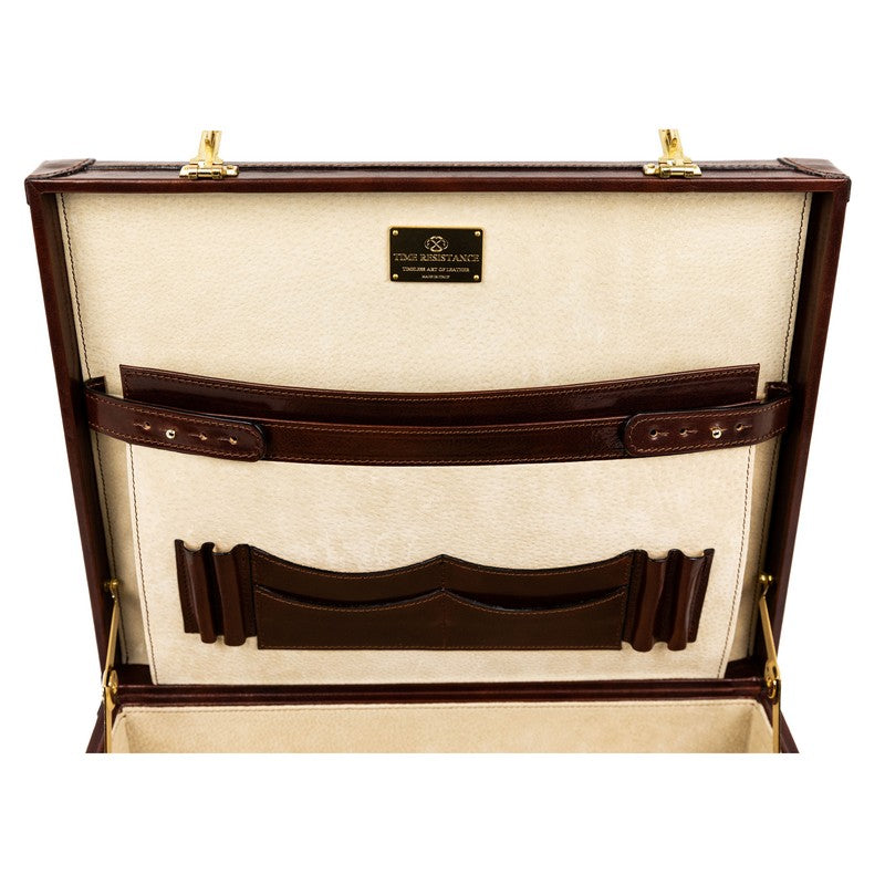 Small Leather Attach Case Briefcase - The House of Mirth