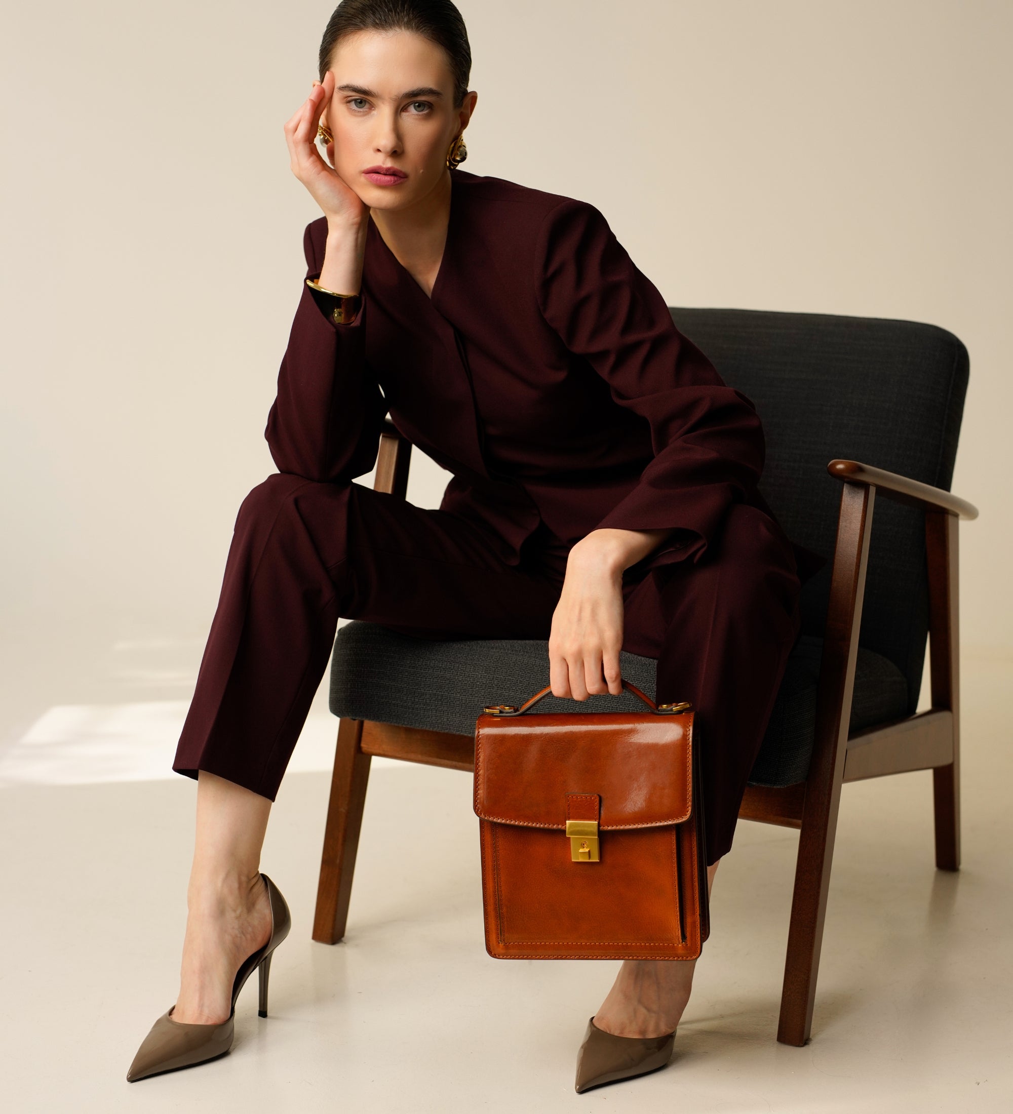 Small Leather Briefcase for Women - Walden