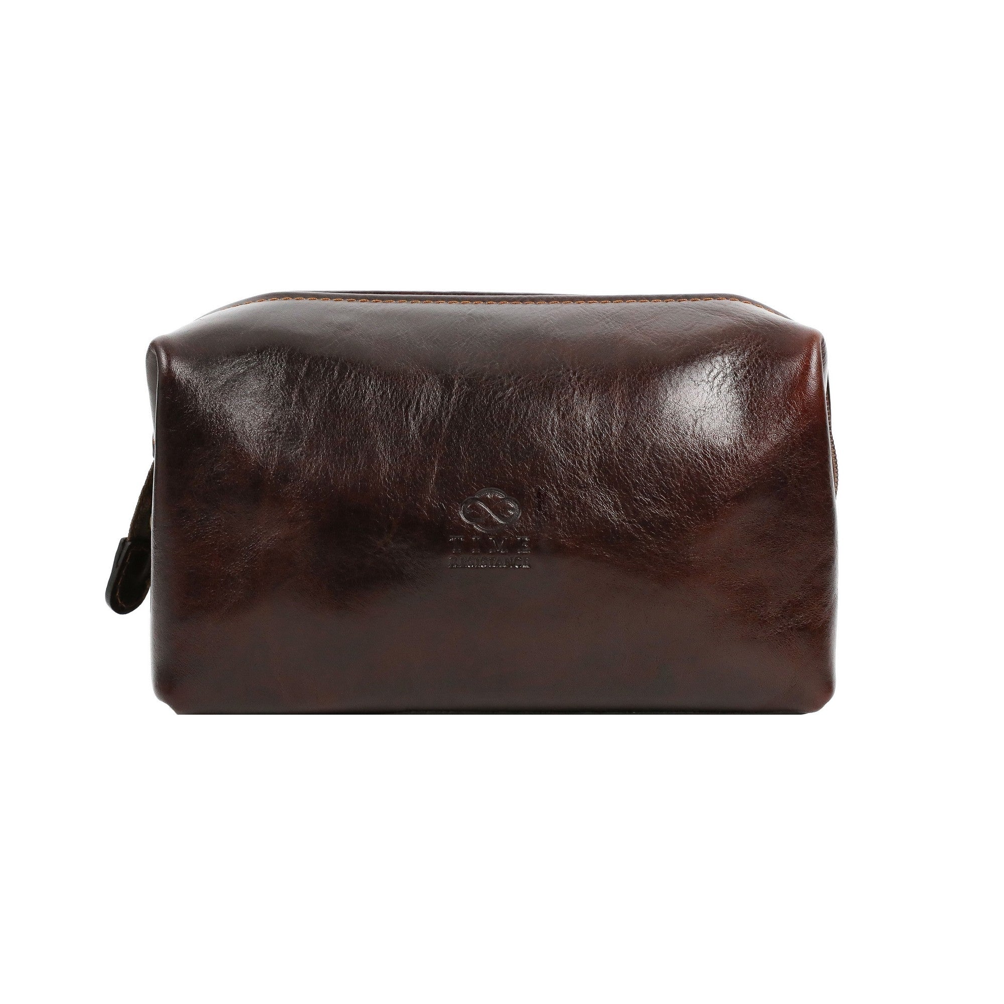 Small Leather Toiletry Bag - Four Past Midnight