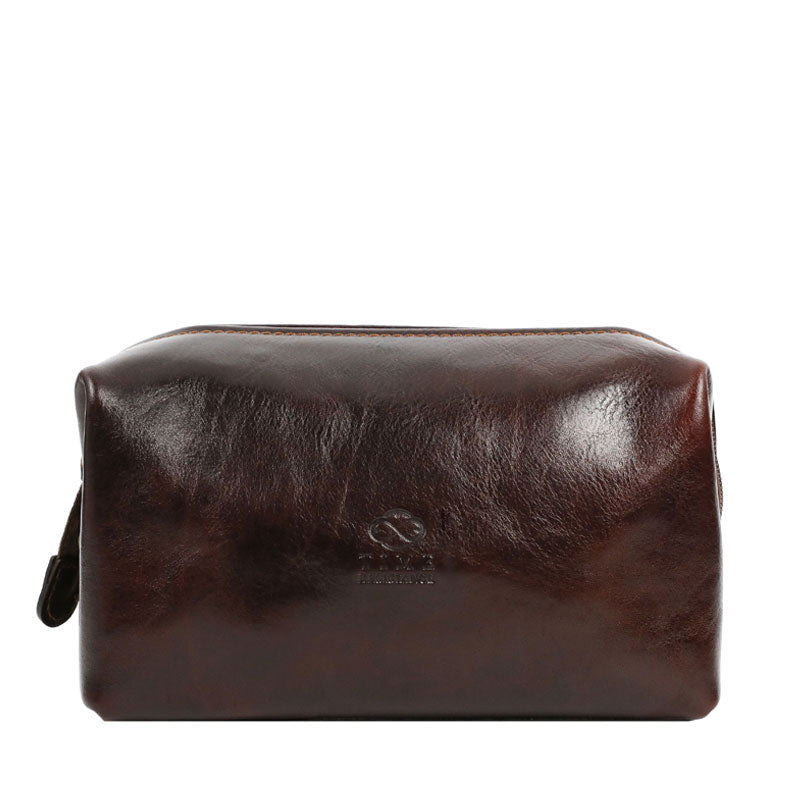 Small Leather Toiletry Bag - Four Past Midnight Accessories Time Resistance   