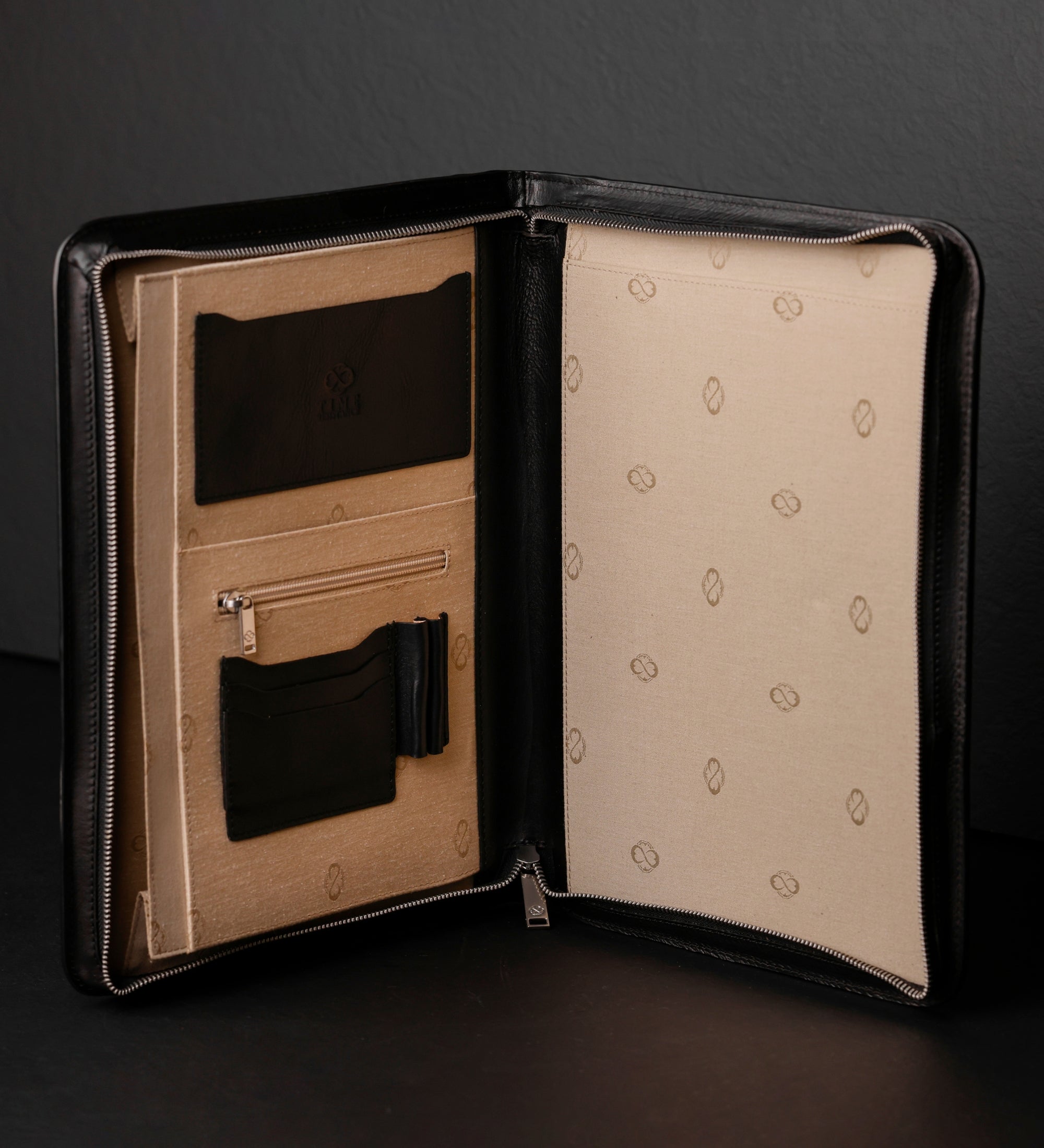 Womens Leather A4 Documents Folder Organizer - Candide