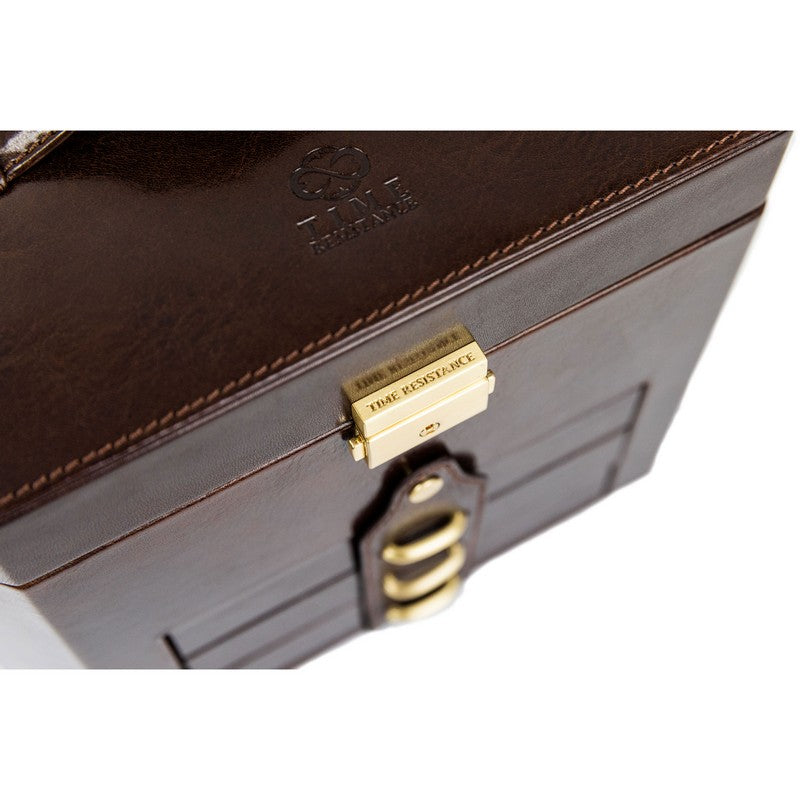 Large Leather Jewelry Box - A Handful of Dust