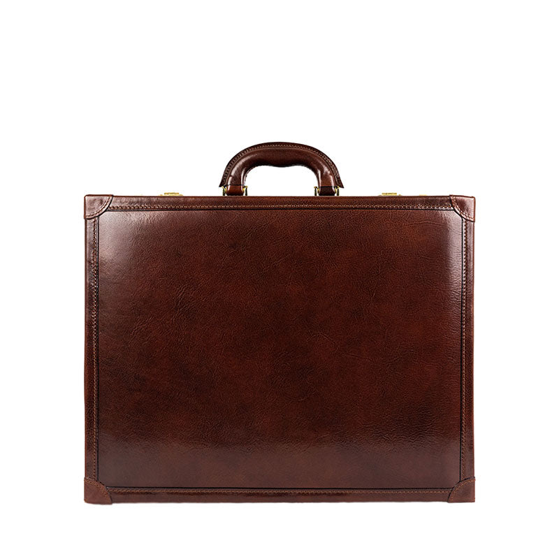 Small Leather Attach Case Briefcase - The House of Mirth