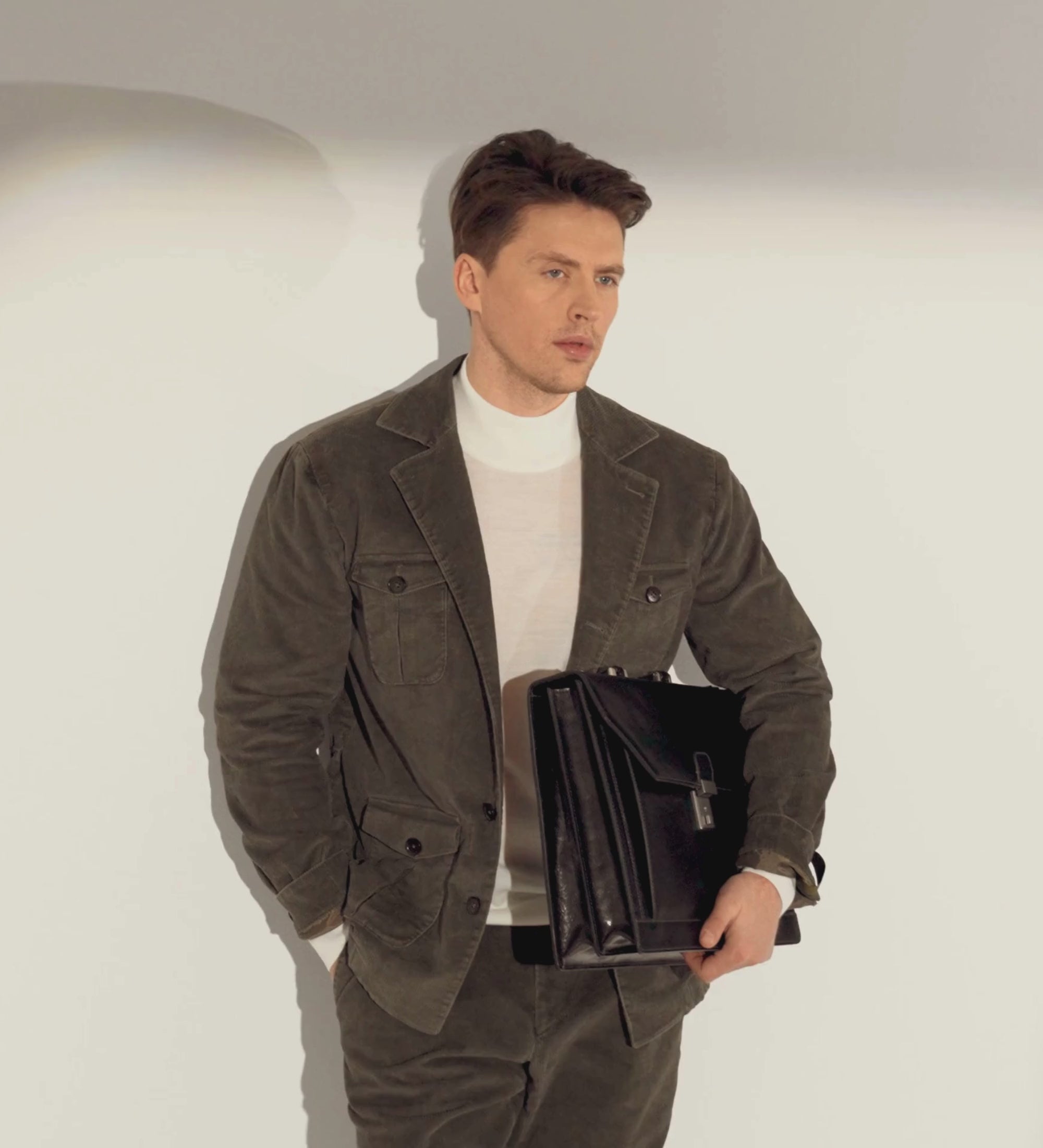 Large Leather Briefcase - Invisible Man
