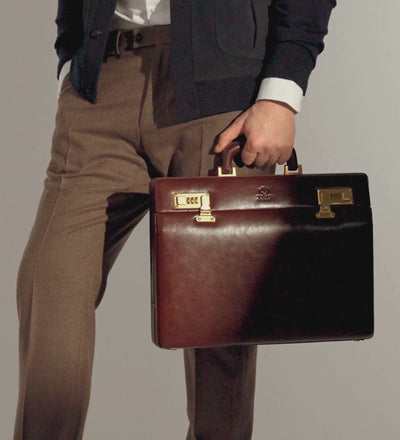 Leather Attaché Case Briefcase - Vendetta