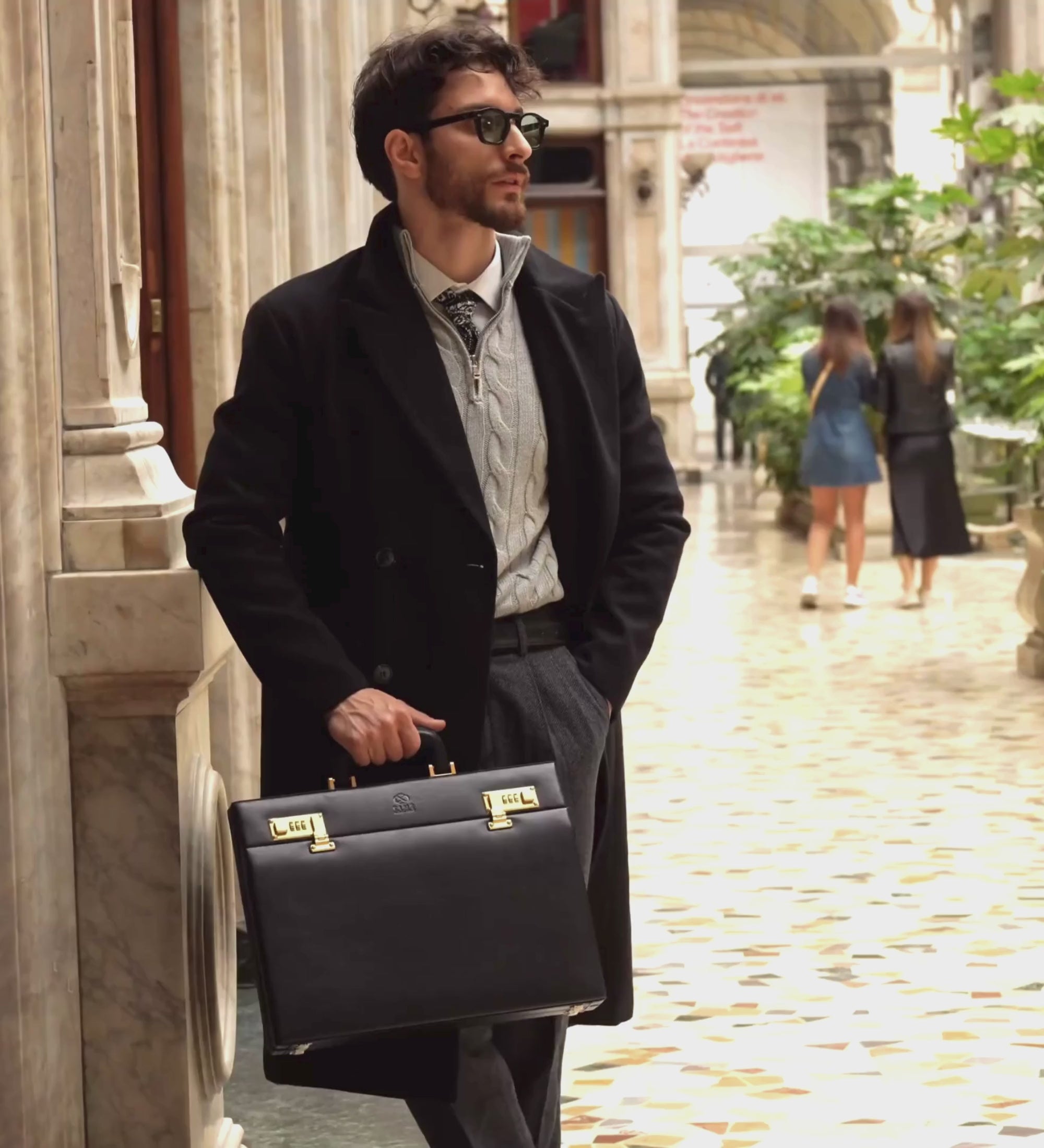 Leather Attaché Case Briefcase - Vendetta