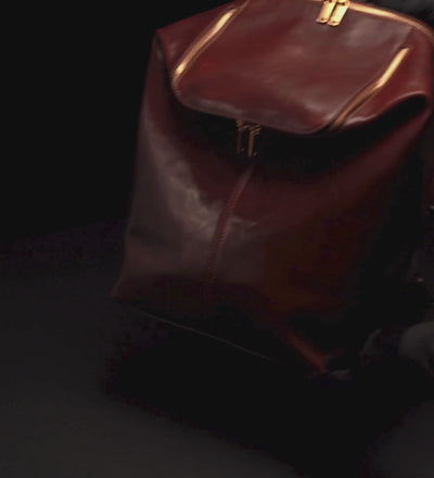 Leather Backpack - A Bend in the River