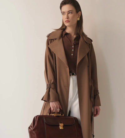 Large Italian Leather Doctor Bag for Women - The Master and Margarita