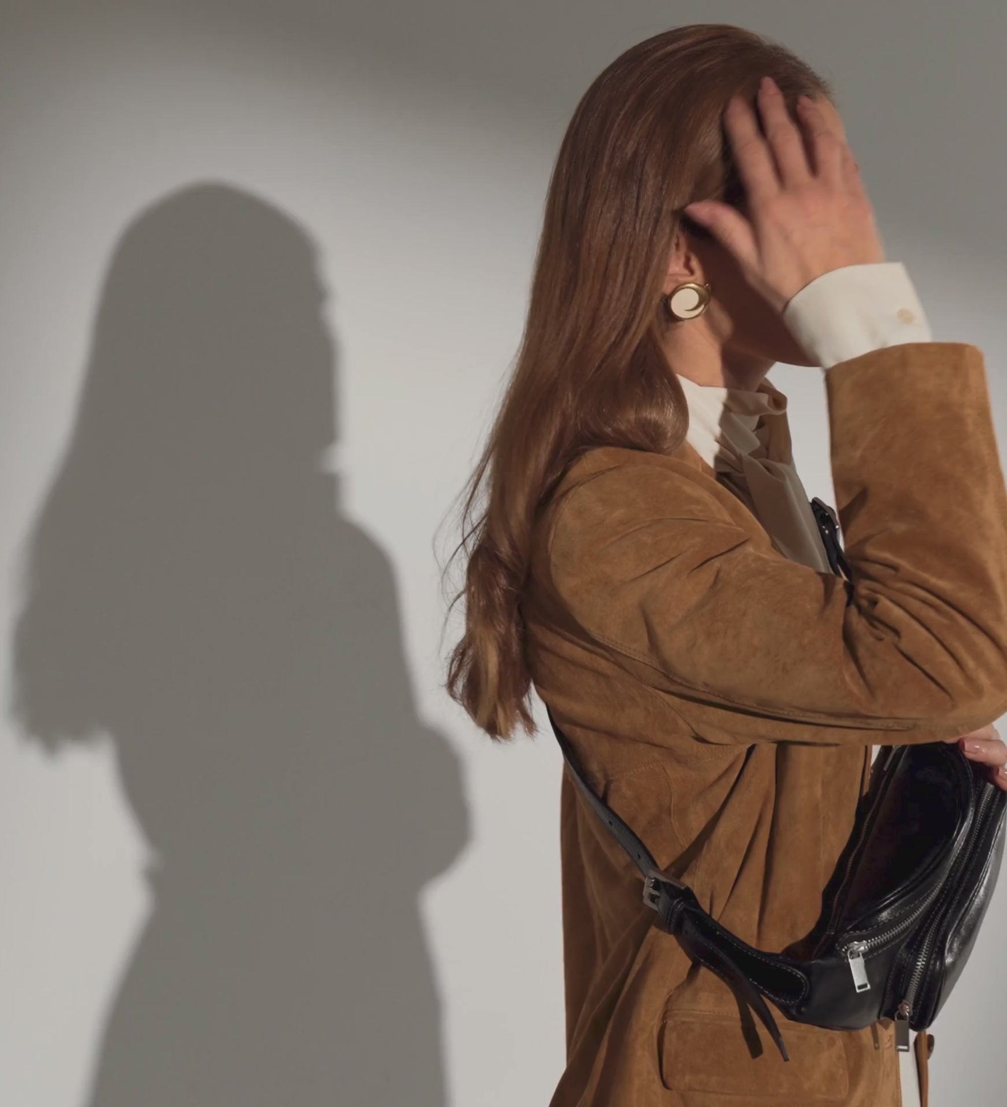 Womens Leather Sling Bag Belly Bag - Independent People