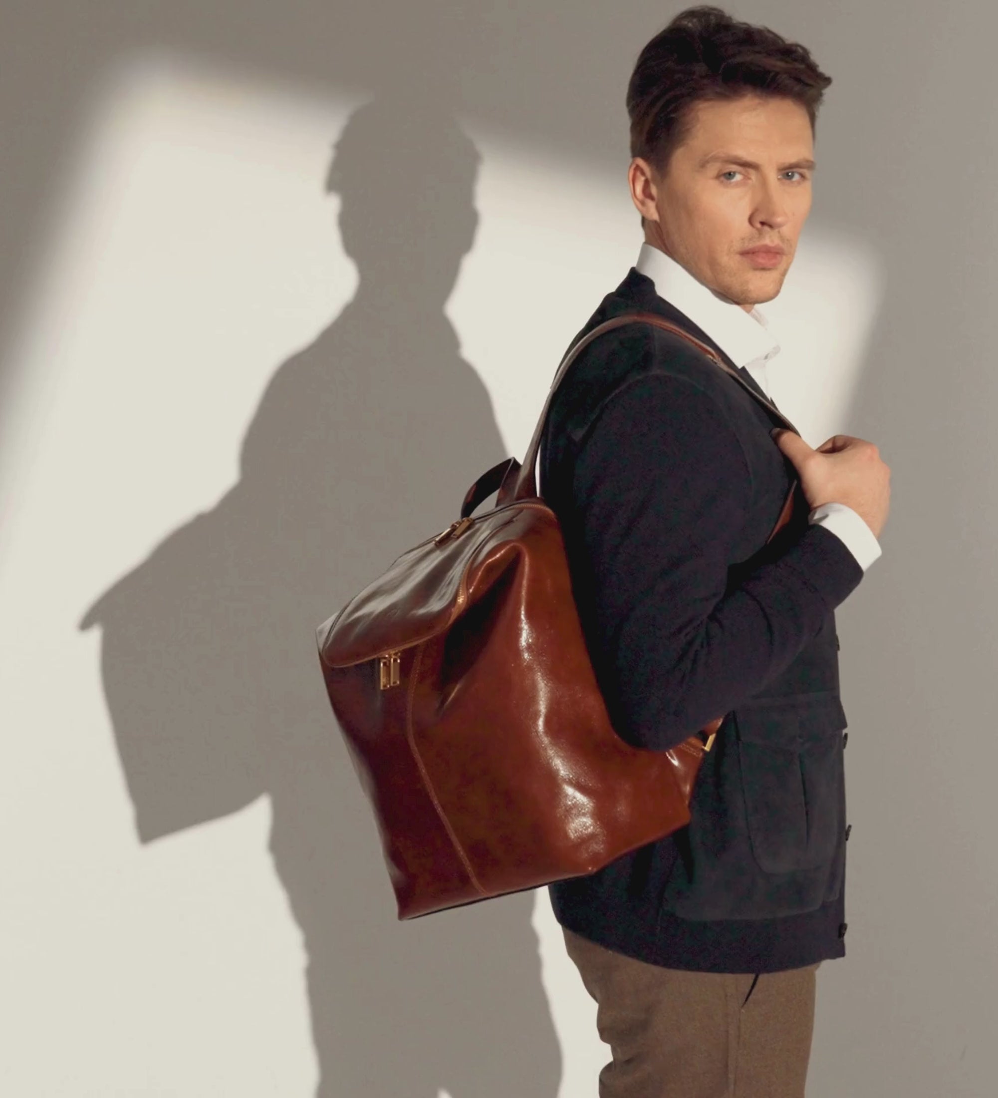 Leather Backpack - A Bend in the River