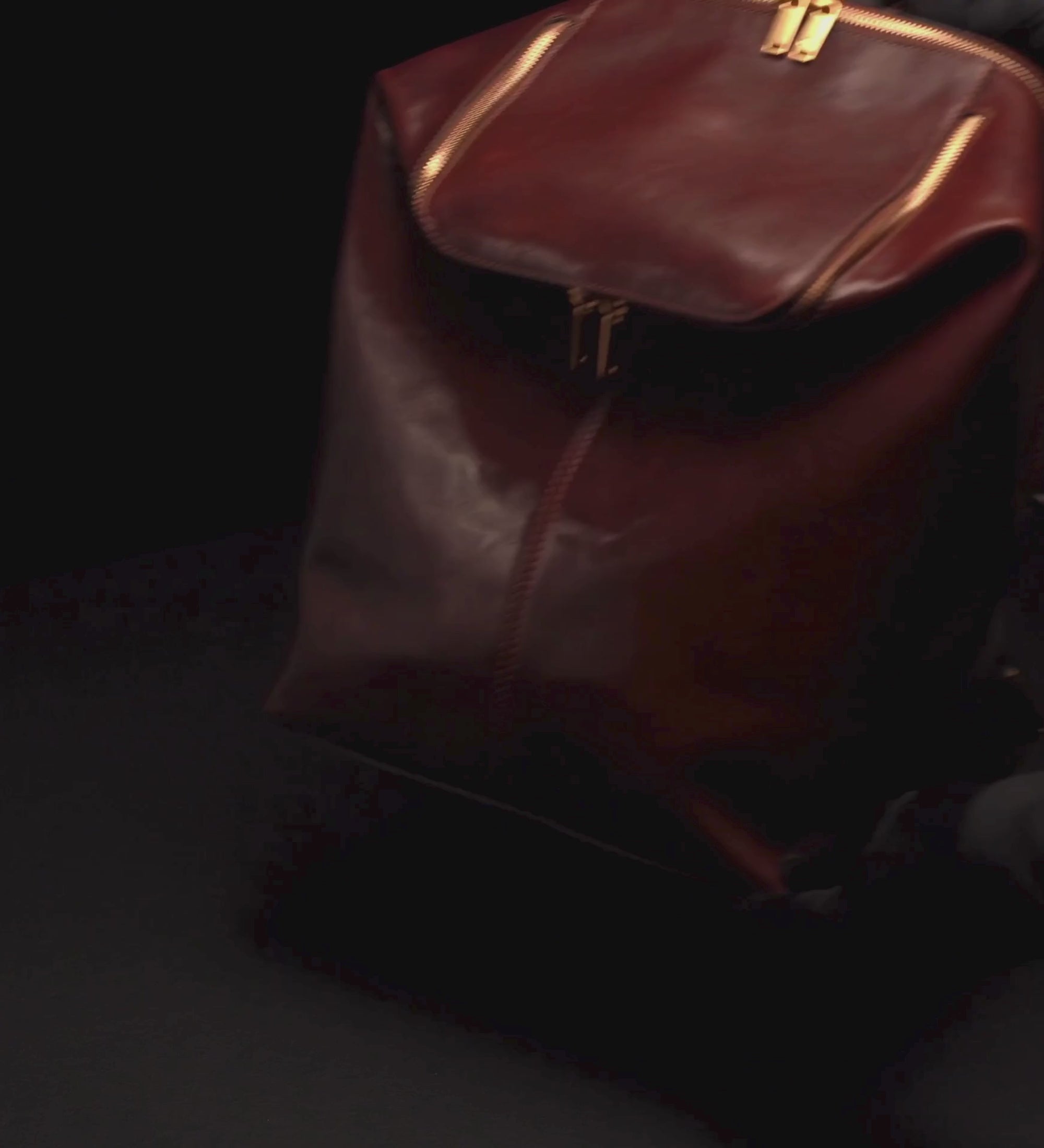 Leather Backpack for Women - A Bend in the River
