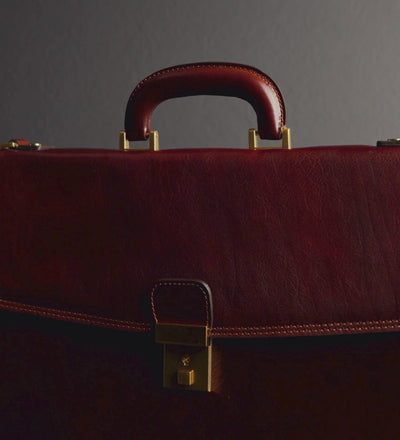 Womens Leather Briefcase - The Sound of the Mountain