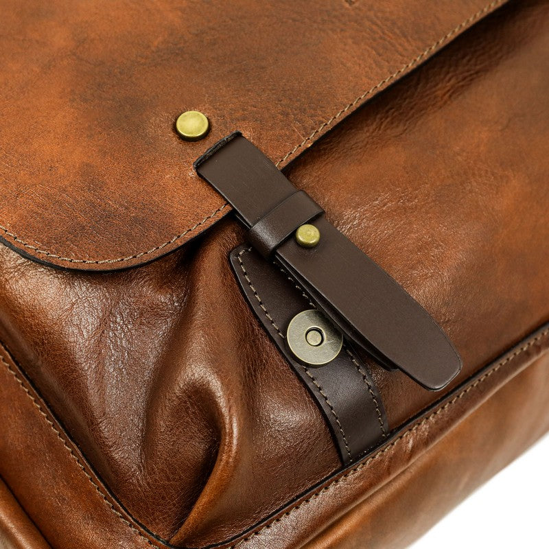 Leather Briefcase Laptop Bag - Lanark Briefcase Time Resistance   