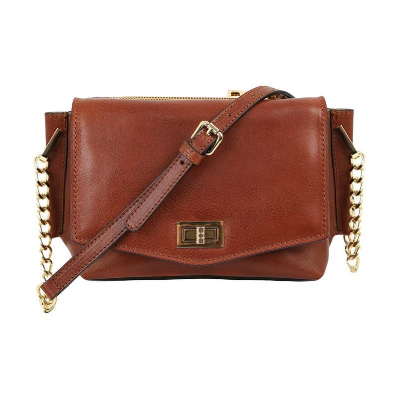 Full Grain Italian Leather Purse Cross Body Bag - Confessions Time Resistance