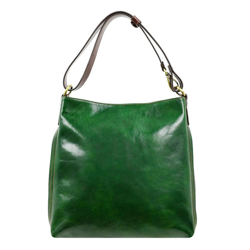 Full Grain Italian Leather Handbag - Vanity Fair Time Resistance