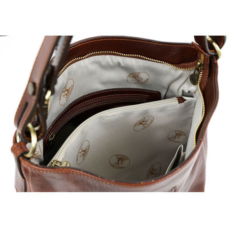Full Grain Italian Leather Handbag - Vanity Fair Time Resistance