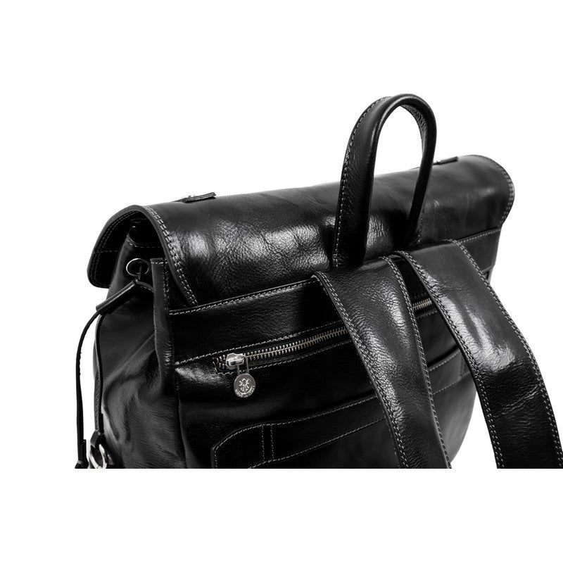 Unisex Full Grain Italian Leather Backpack - The Good Earth Time Resistance