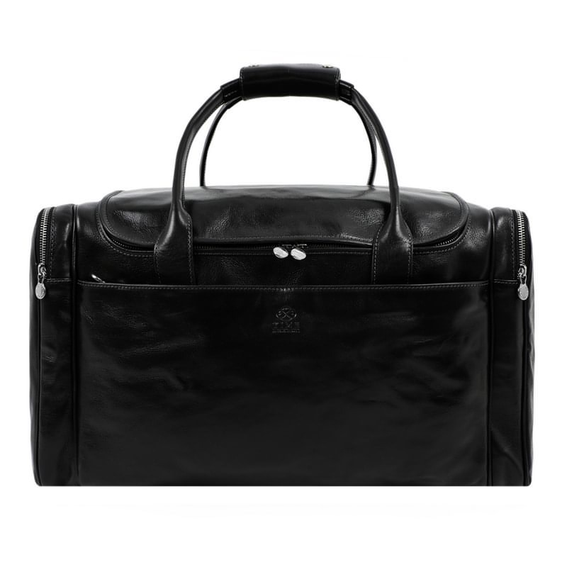 Large Full Grain Italian  Leather Duffel Bag - The Hitchhiker's Guide to the Galaxy Time Resistance
