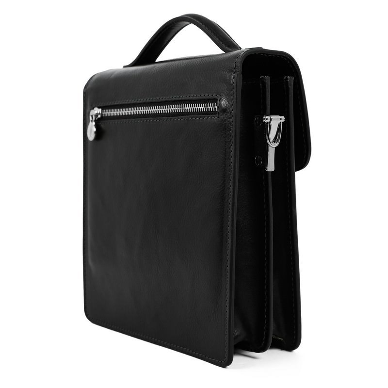 Cross Weave Design Full Grain Leather Laptop Bag