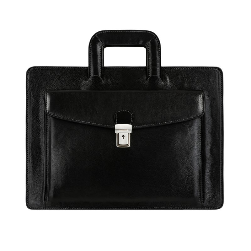 Full Grain Italian Leather Briefcase - The Tempest Time Resistance