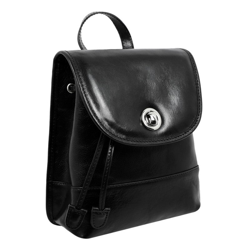 Full Grain Italian Leather Backpack, Convertible Shoulder Bag - The Illiad Time Resistance