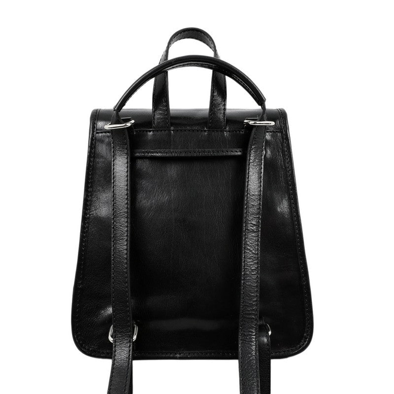 Full Grain Italian Leather Backpack, Convertible Shoulder Bag - The Illiad Time Resistance