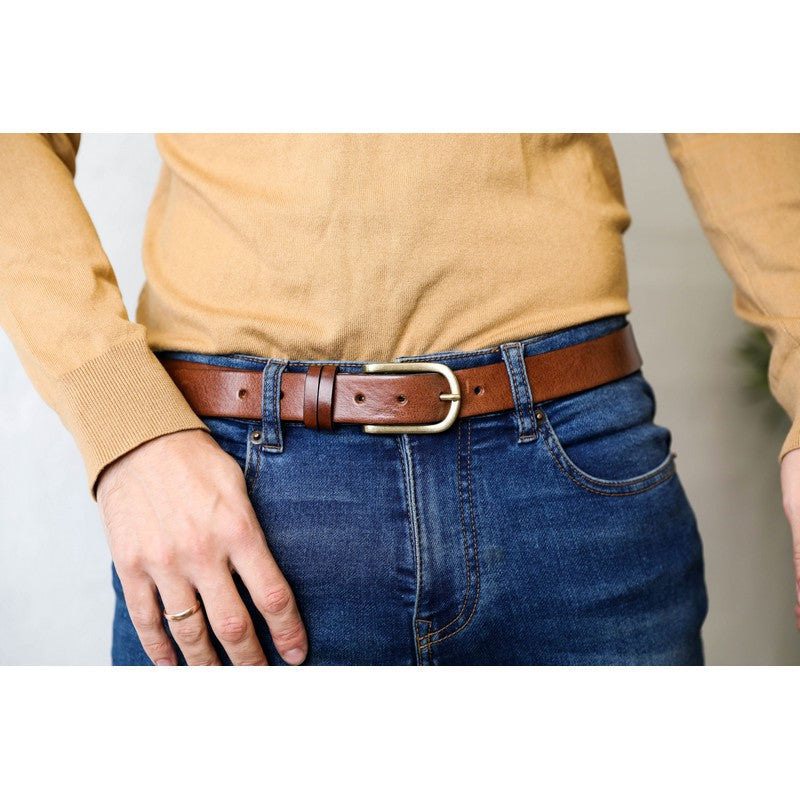 Time Resistance Full-Grain Leather Belt - Sons and Lovers - Frederic St  James