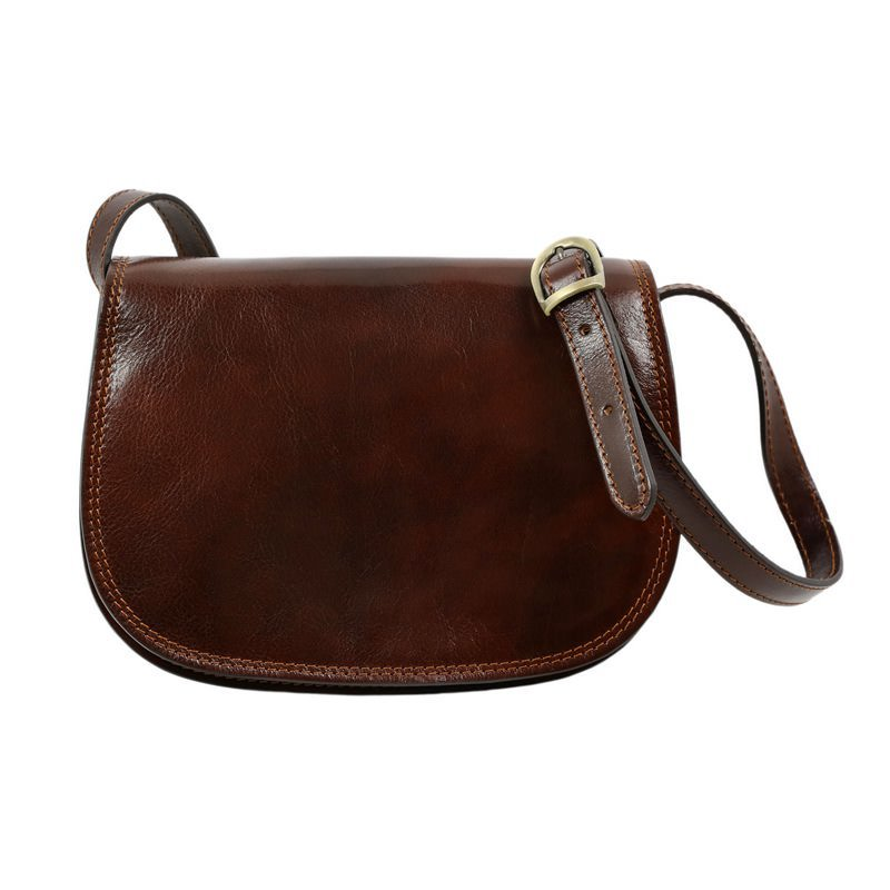 Full Grain Italian Leather - Ladies Leather Cross Body Bag - Moonfleet Time Resistance