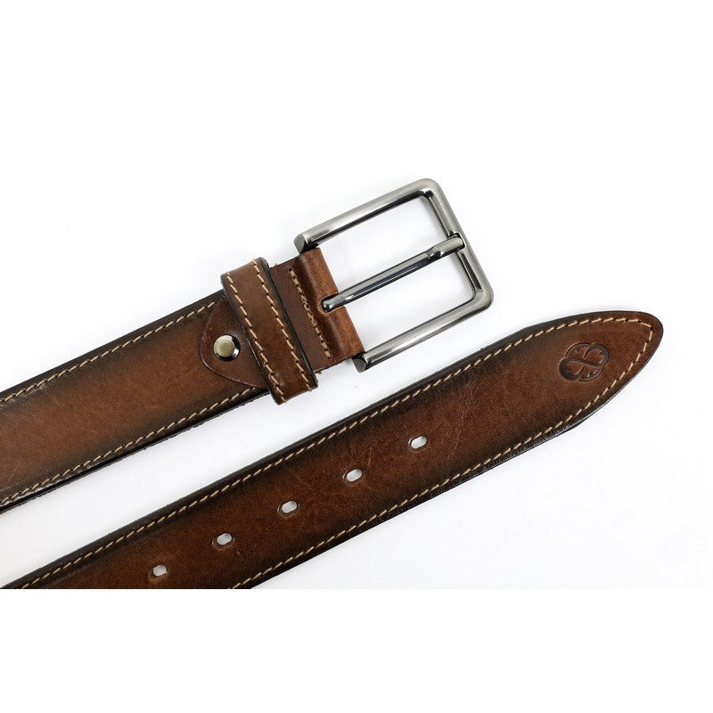 Mens Full Grain Italian Leather Belt Brown - The Return of the Native Time Resistance