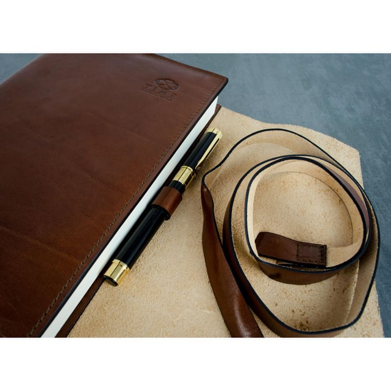 Genuine Full Grain Italian Leather Journal - P.S. I Love You Time Resistance