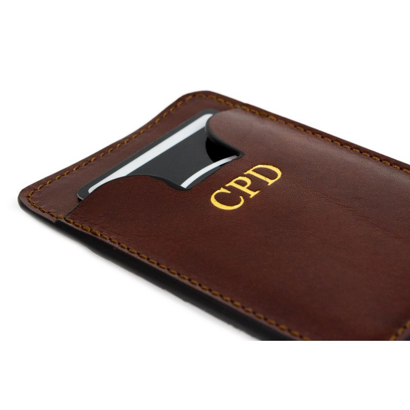 Full Grain Italian Leather Credit Card Case Business Card / Wallet Case - 1984 Time Resistance