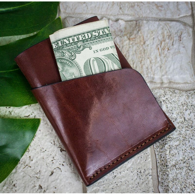 Full Grain Italian Leather Wallet,  Credit Card Holder - Practical magic Time Resistance