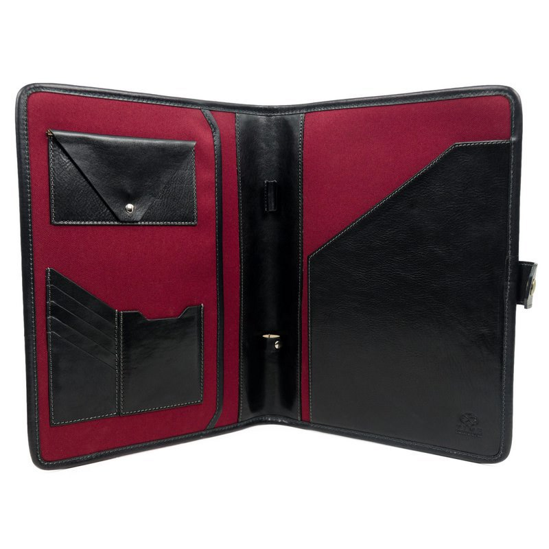 Full Grain Italian Leather A4 Documents Folder Organizer - The Call of the Wild Time Resistance