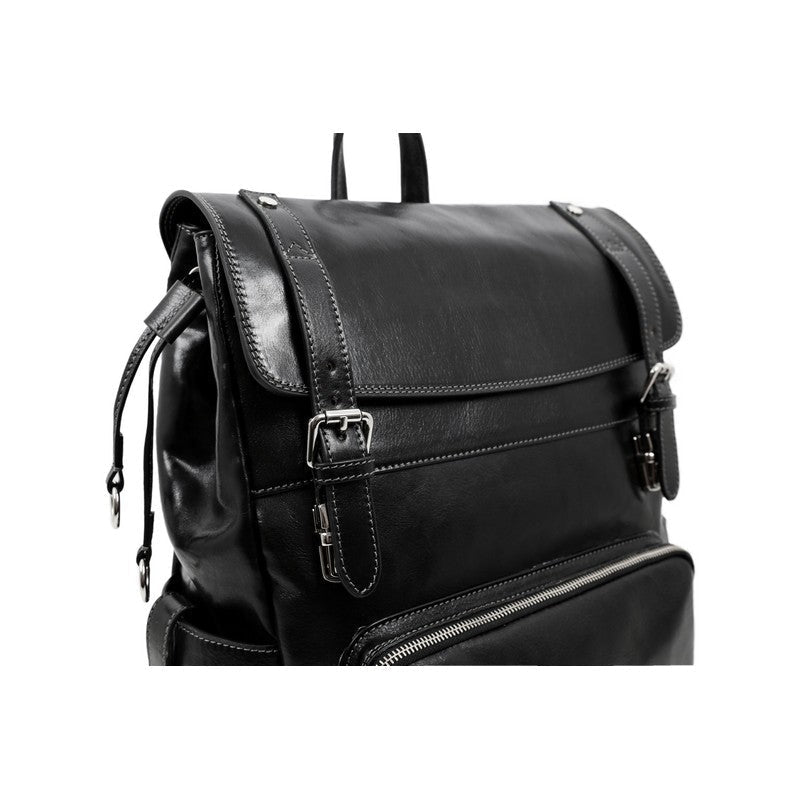 Unisex Full Grain Italian Leather Backpack - The Good Earth Time Resistance