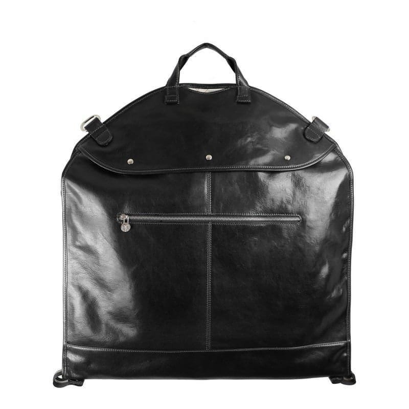 Full Grain Italian Leather Garment / Suit Bag - Travels with Charley Time Resistance