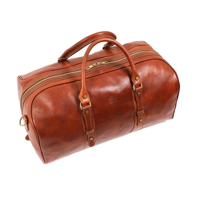 Time Resistance Full Grain Italian Leather Duffel Bag Weekender Bag - The  Count of Monte Cristo - Frederic St James