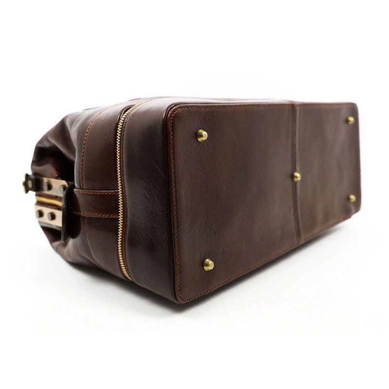 Time Resistance Large Italian Leather Doctor Bag