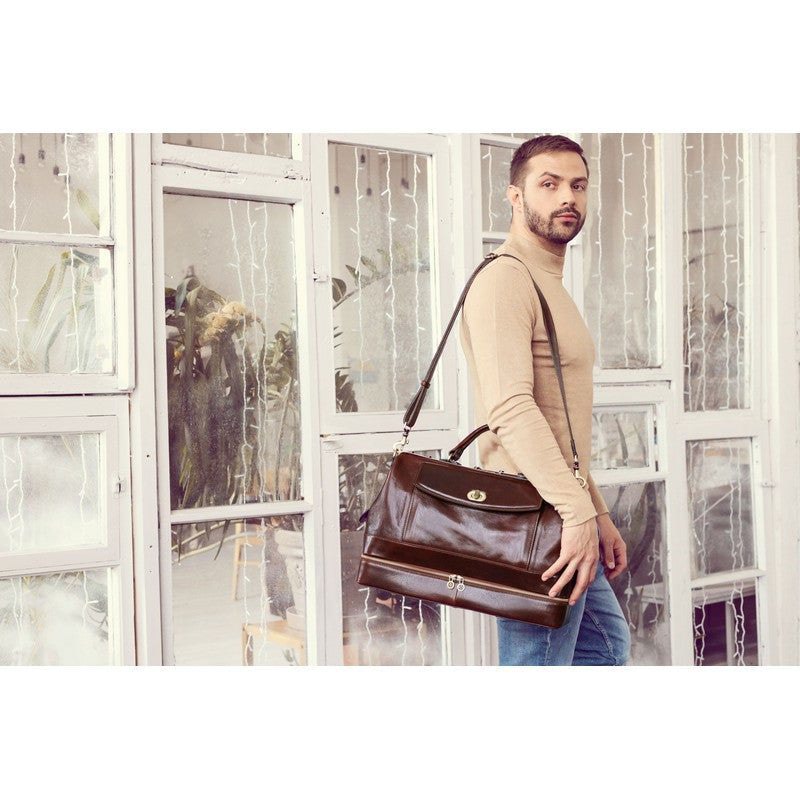 David Copperfield // Small Leather Doctor Bag // Black - Time Resistance -  Touch of Modern