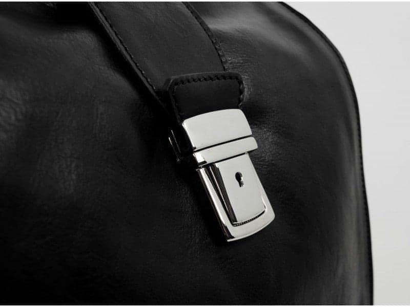 Full Grain Italian Leather Backpack - A Brief Story of Time Time Resistance