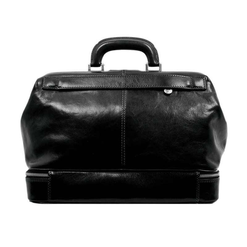 Large Full Grain Italian Leather Doctor Bag - Northern Lights Time Resistance