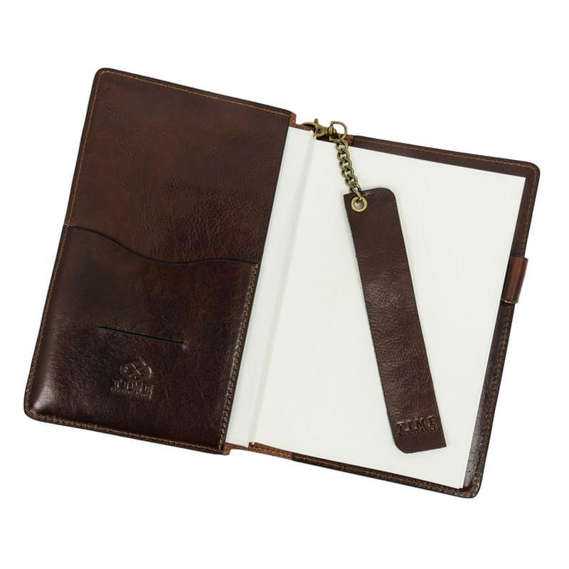 Full Grain Italian Leather Journal with Refillable A5 Notepad - The Diary of a Nobody Time Resistance