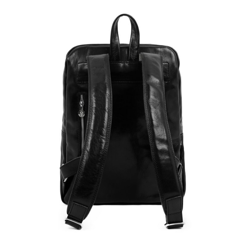 Large Unisex Full Grain Italian Leather Backpack - The Divine Comedy Time Resistance